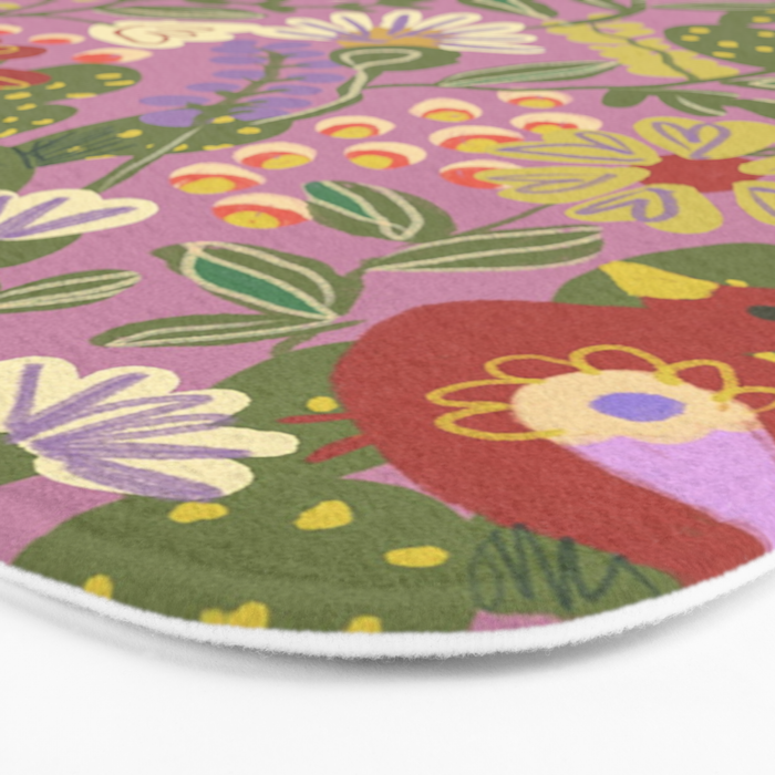 Folky violet Bath Mat Gallery Image 3