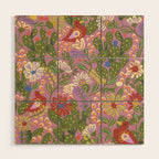 Folky violet Wood Wall Art Gallery Image 1