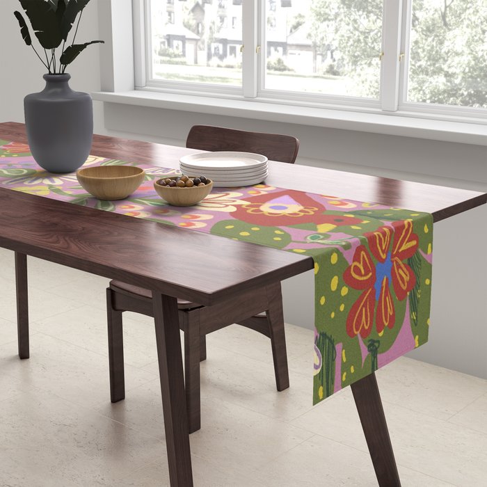 Folky violet Table Runner Gallery Image 2