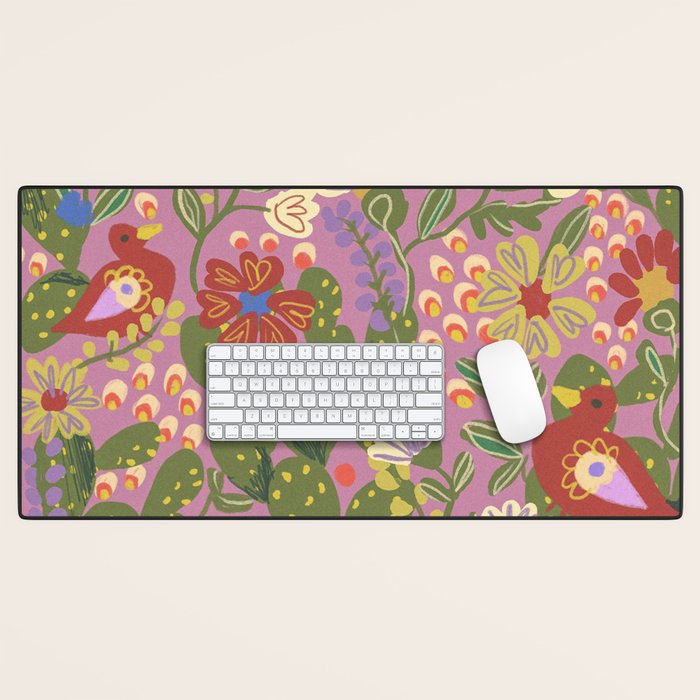 Folky violet Desk Mat Gallery Image 1