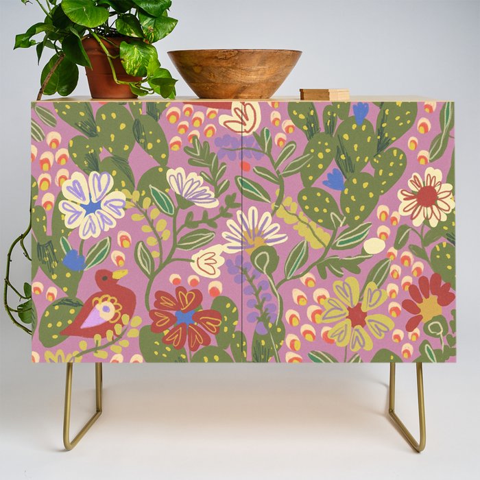 Folky violet Credenza Gallery Image 1