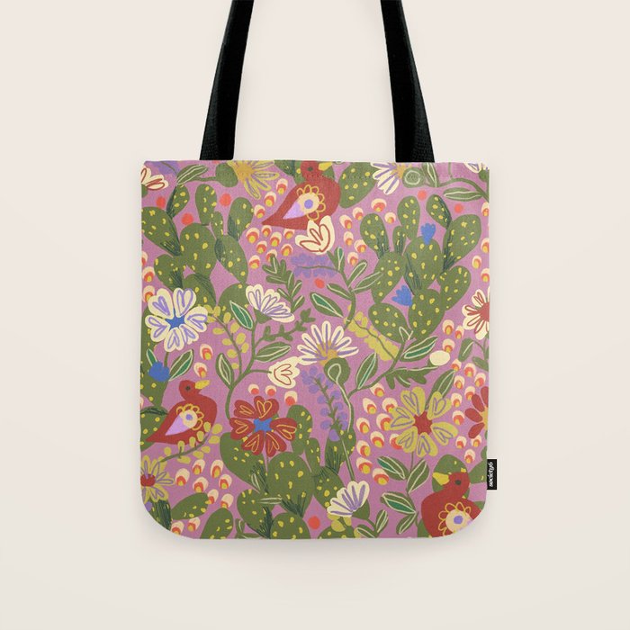 Folky violet Tote Bag Gallery Image 1