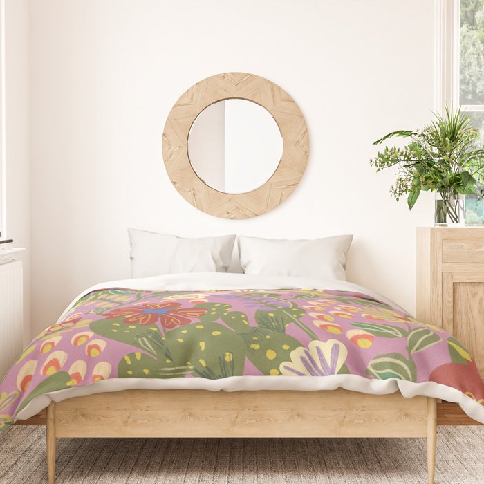 Folky violet Duvet Cover Gallery Image 3