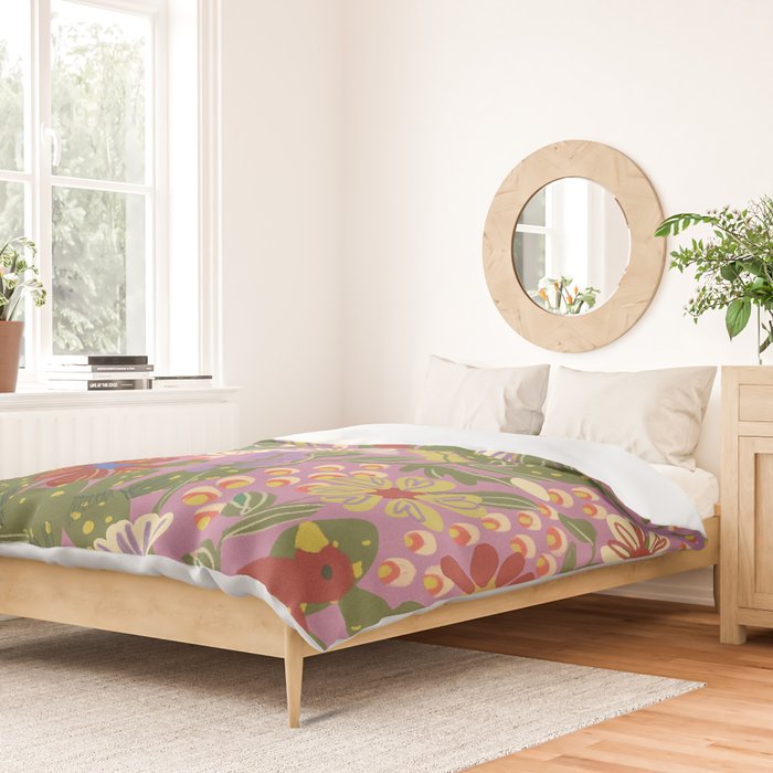 Folky violet Duvet Cover Gallery Image 2