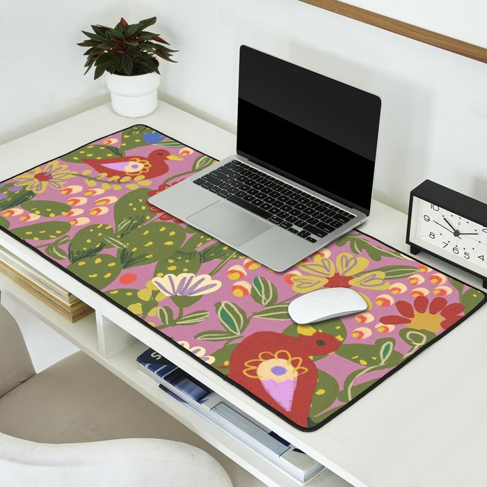Folky violet Desk Mat Gallery Image 2