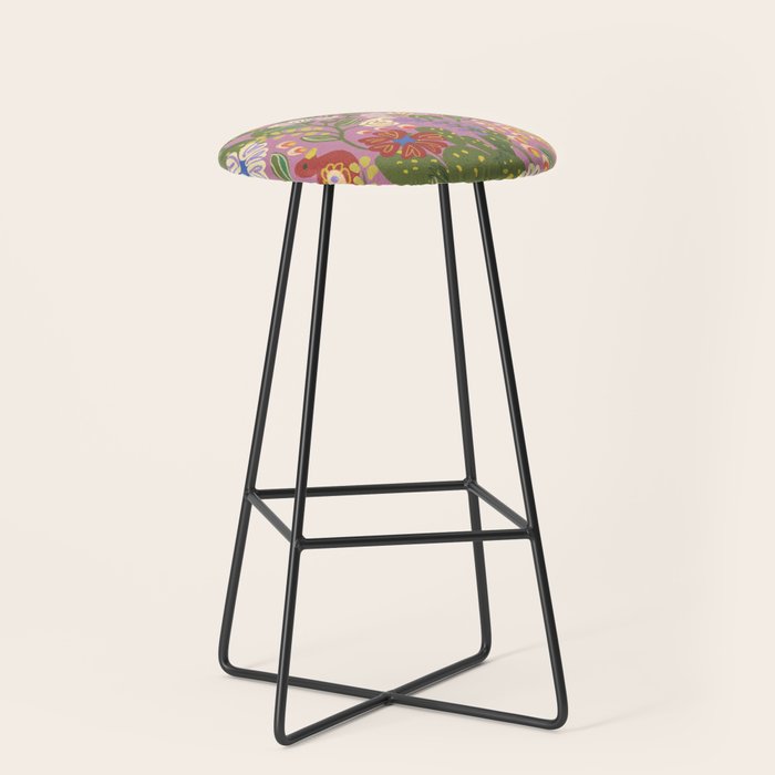 Folky violet Stool Gallery Image 1