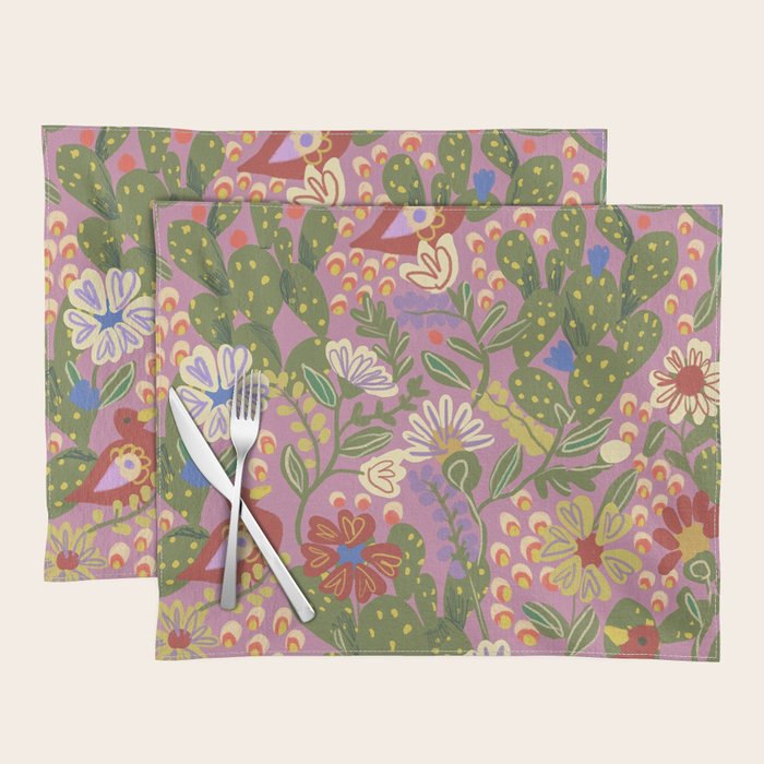 Folky violet Placemat Gallery Image 1