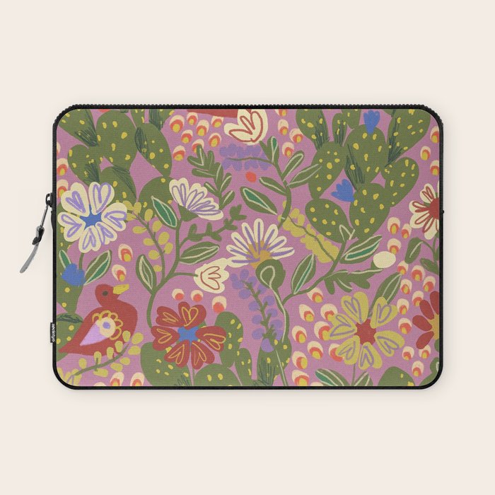 Folky violet Laptop Sleeve Gallery Image 1