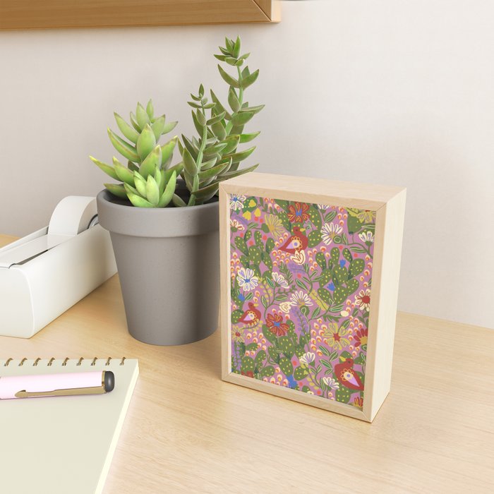 Folky violet Mini Art Print Gallery Image 2