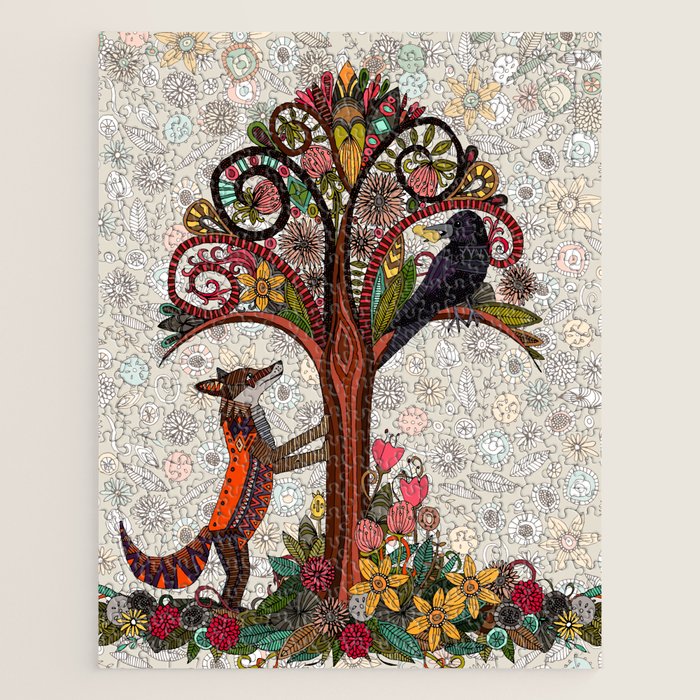fox and crow Jigsaw Puzzle