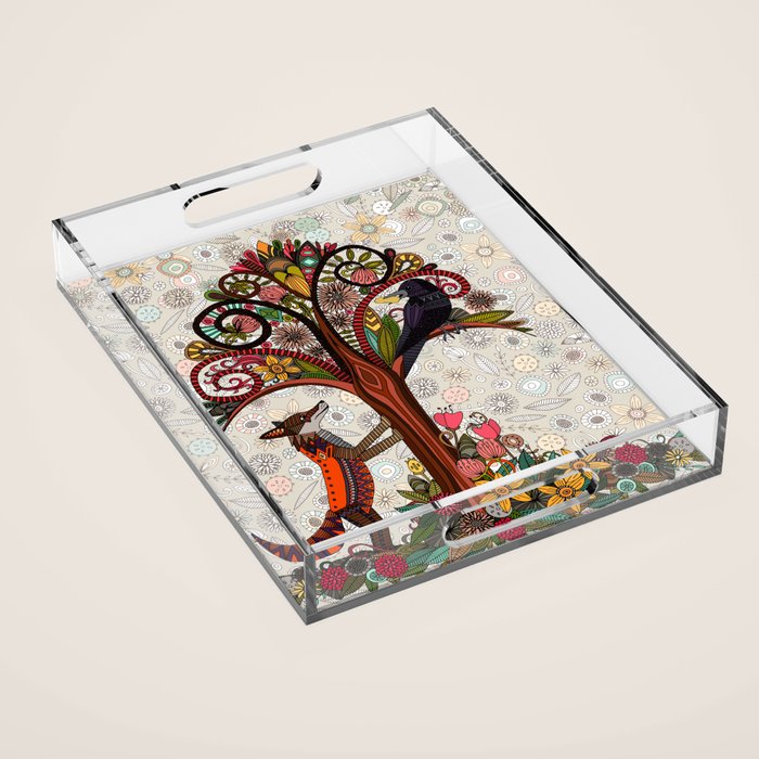 fox and crow Acrylic Tray Gallery Image 1