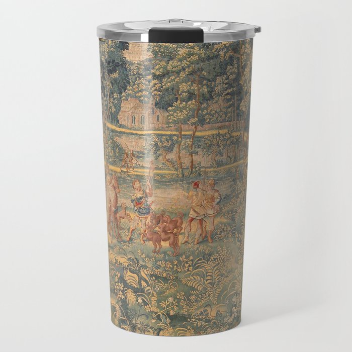 Antique 17th Century French Hunting Tapestry Travel Mug Gallery Image 1