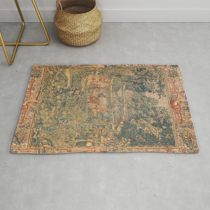 Antique 17th Century French Hunting Tapestry Rug Gallery Image 1