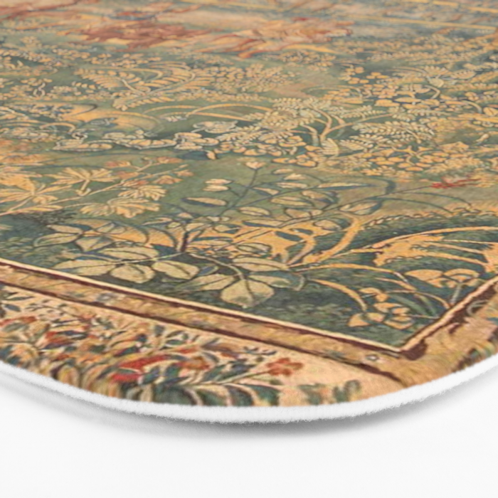 Antique 17th Century French Hunting Tapestry Bath Mat Gallery Image 3