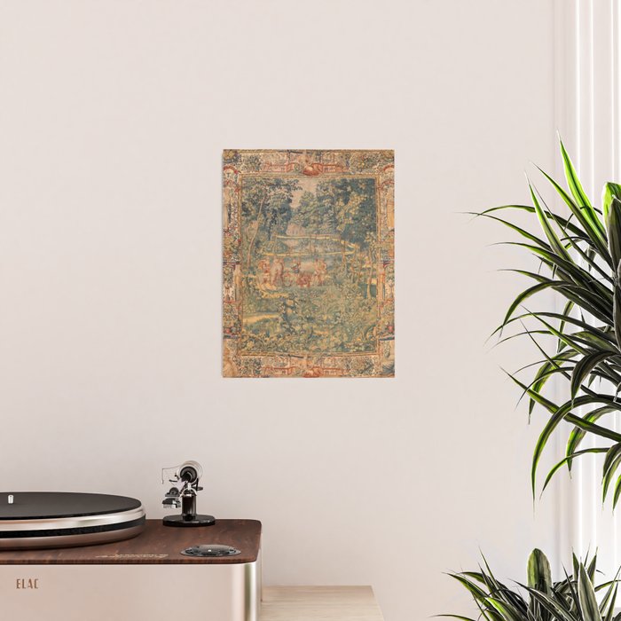 Antique 17th Century French Hunting Tapestry Poster Gallery Image 2