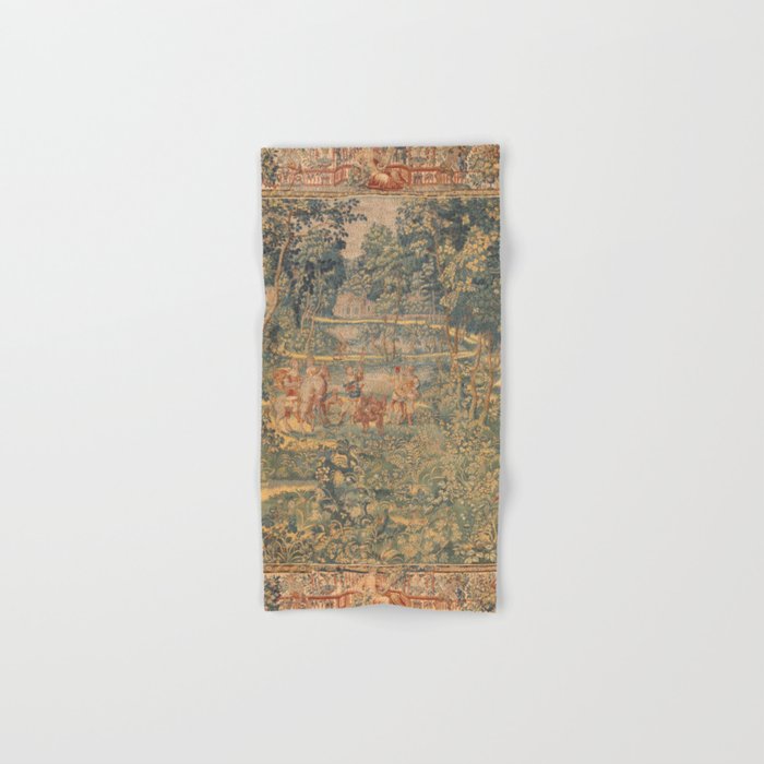 Antique 17th Century French Hunting Tapestry Bath Towel Gallery Image 1