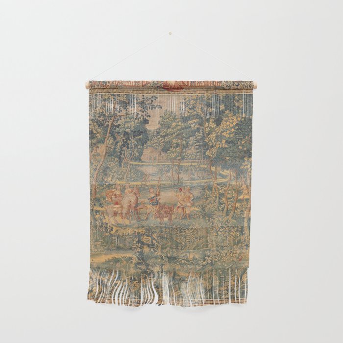 Antique 17th Century French Hunting Tapestry Wall Hanging Gallery Image 1