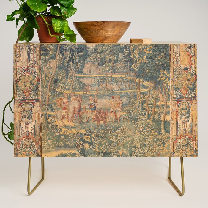 Antique 17th Century French Hunting Tapestry Credenza Gallery Image 1