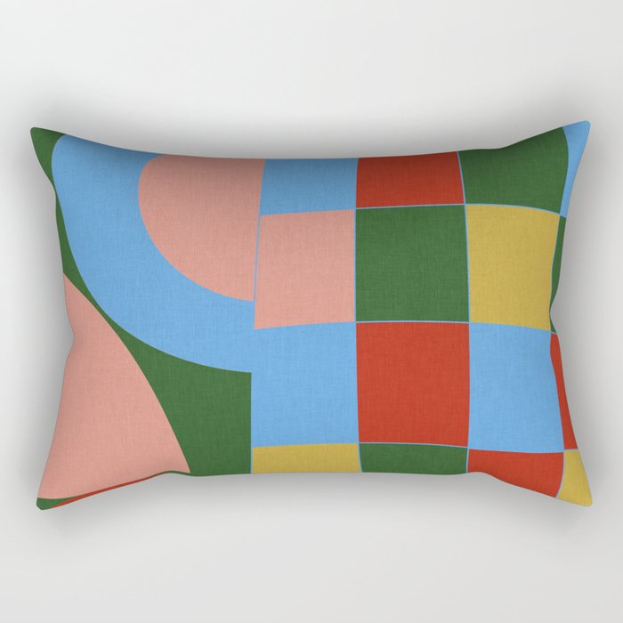 abstract retro vivid fall 4 Rectangular Pillow Gallery Image 1