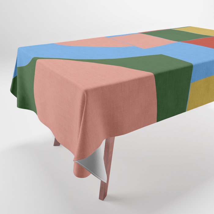 abstract retro vivid fall 4 Tablecloth Gallery Image 1