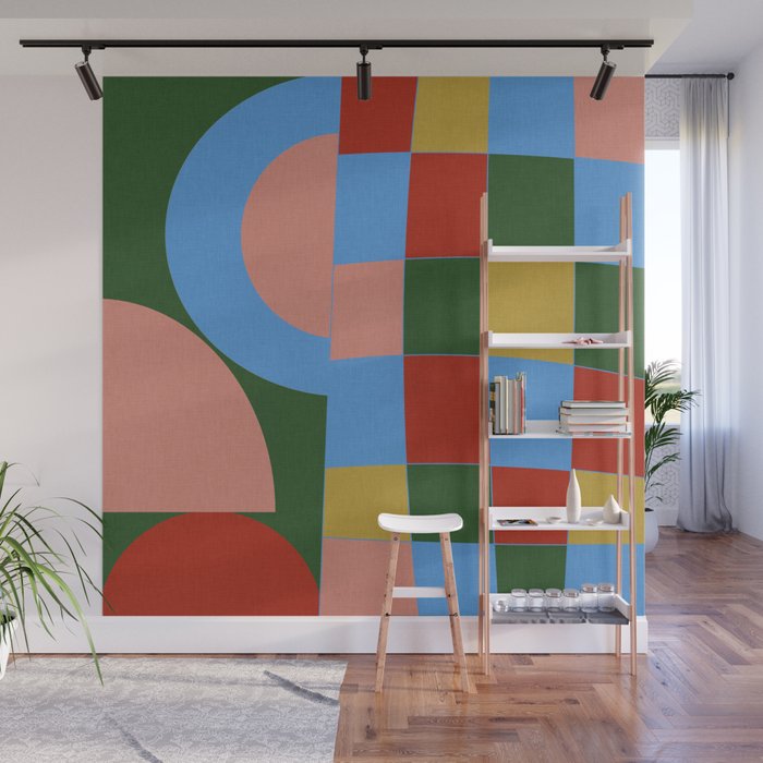 abstract retro vivid fall 4 Wall Mural Gallery Image 1