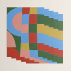 abstract retro vivid fall 4 Wrapping Paper Gallery Image 3