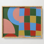 abstract retro vivid fall 4 Serving Tray Gallery Image 1