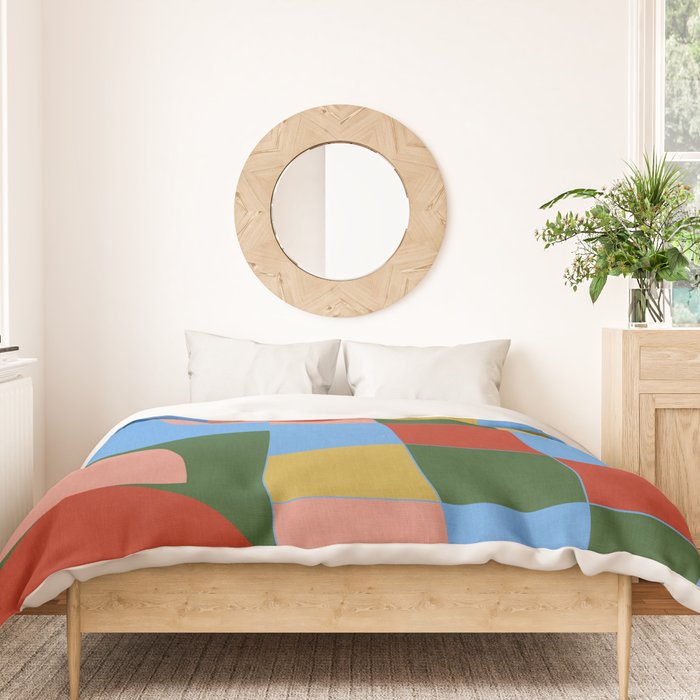 abstract retro vivid fall 4 Duvet Cover Gallery Image 3