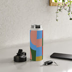 abstract retro vivid fall 4 Water Bottle Gallery Image 4