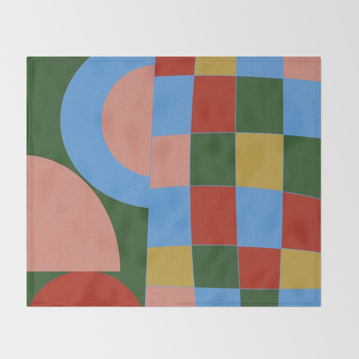 abstract retro vivid fall 4 Throw Blanket Gallery Image 2