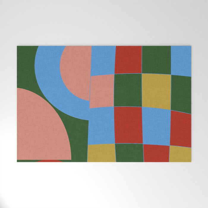 abstract retro vivid fall 4 Welcome Mat Gallery Image 1