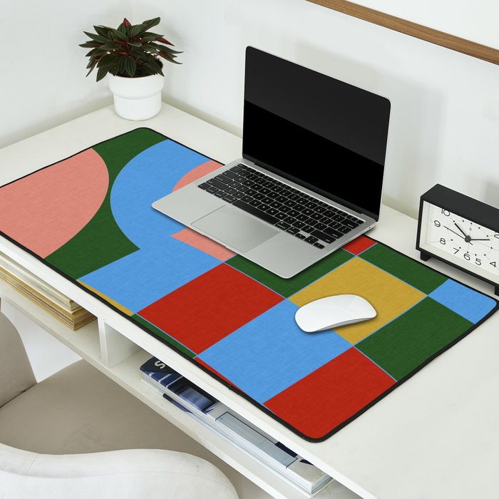 abstract retro vivid fall 4 Desk Mat Gallery Image 2