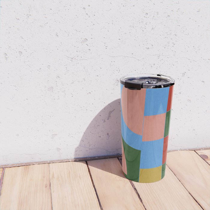 abstract retro vivid fall 4 Travel Mug Gallery Image 4