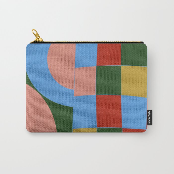 abstract retro vivid fall 4 Carry All Pouch Gallery Image 1