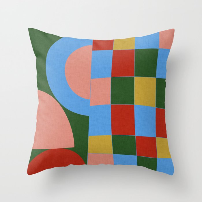 abstract retro vivid fall 4 Throw Pillow Gallery Image 1