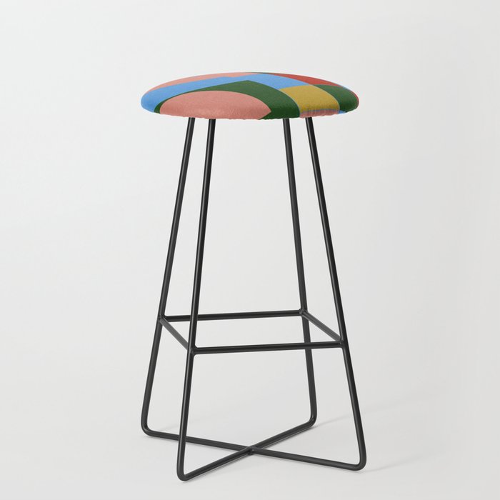 abstract retro vivid fall 4 Stool Gallery Image 1