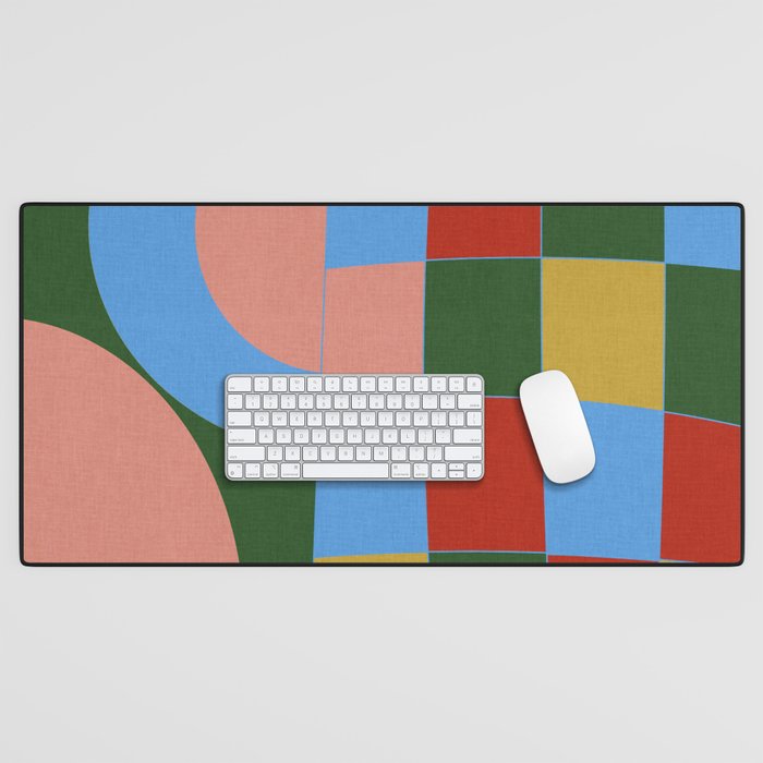 abstract retro vivid fall 4 Desk Mat Gallery Image 1
