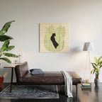 Black Panther in Sansevieria Wood Wall Art Gallery Image 2