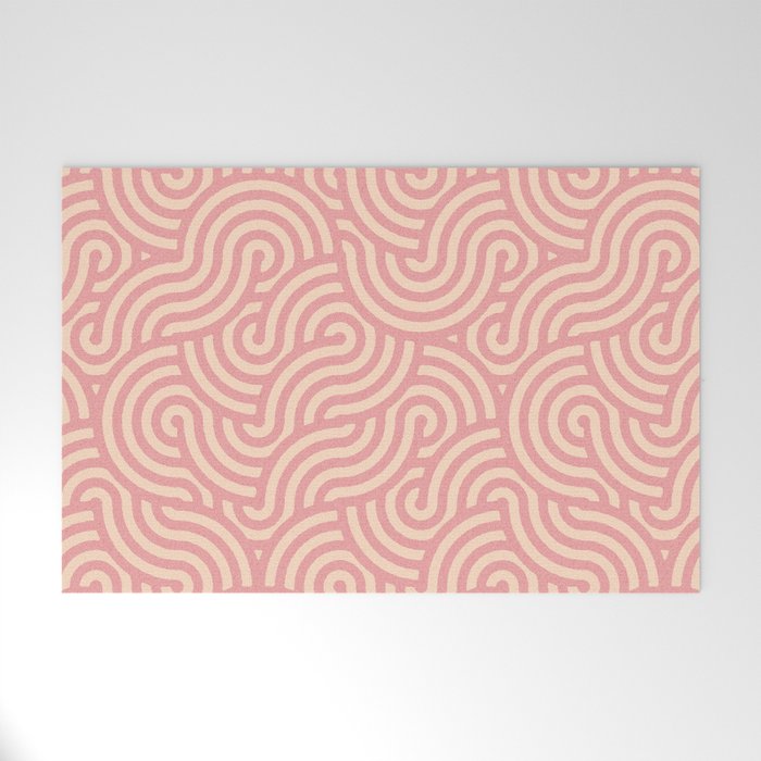 SWIRL Bubblegum and Almond Welcome Mat Gallery Image 1