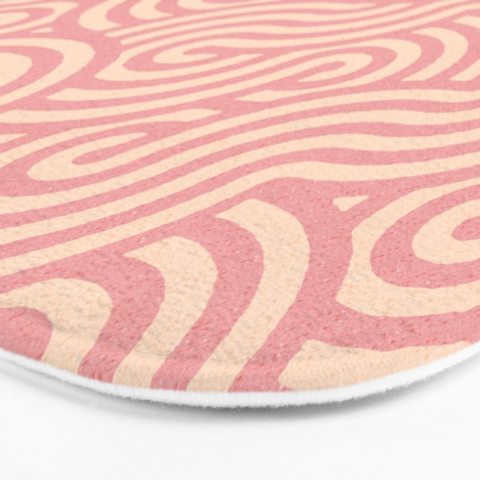 SWIRL Bubblegum and Almond Bath Mat Gallery Image 3