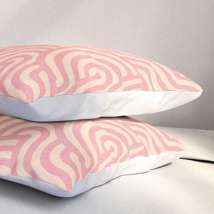 SWIRL Bubblegum and Almond Pillow Sham Gallery Image 3