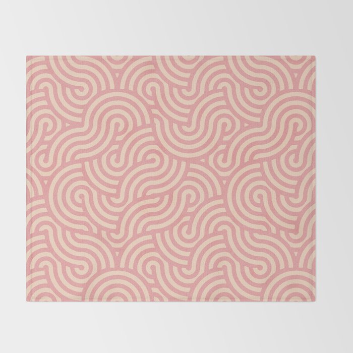 SWIRL Bubblegum and Almond Throw Blanket Gallery Image 2