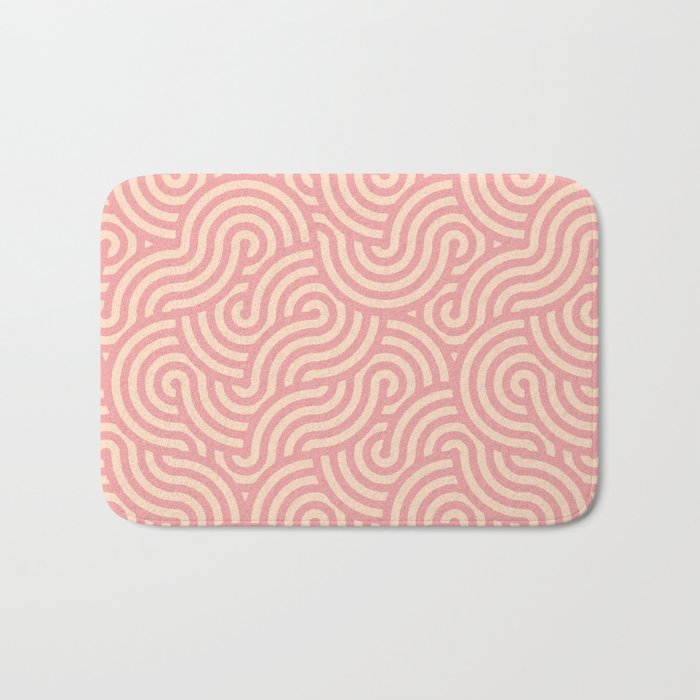 SWIRL Bubblegum and Almond Bath Mat Gallery Image 1