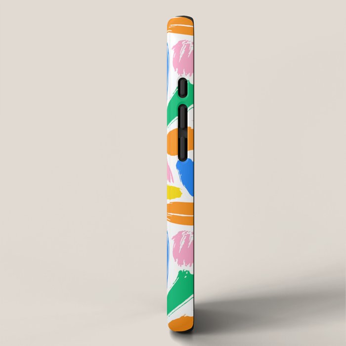 Colorful abstract brush stroke art pattern iPhone Case Gallery Image 2