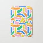 Colorful abstract brush stroke art pattern Bath Mat Gallery Image 1
