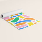Colorful abstract brush stroke art pattern Yoga Mat Gallery Image 2