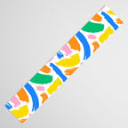 Colorful abstract brush stroke art pattern Table Runner Gallery Image 3