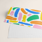 Colorful abstract brush stroke art pattern Wrapping Paper Gallery Image 2