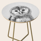 Baby Owl - Black & White Side Table Gallery Image 2
