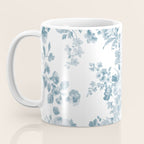 Vintage blue white bohemian elegant floral Coffee Mug Gallery Image 3